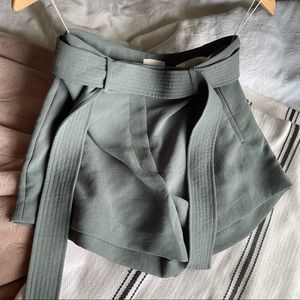 Wilfred Jallade Tie Front Shorts in Sagesse